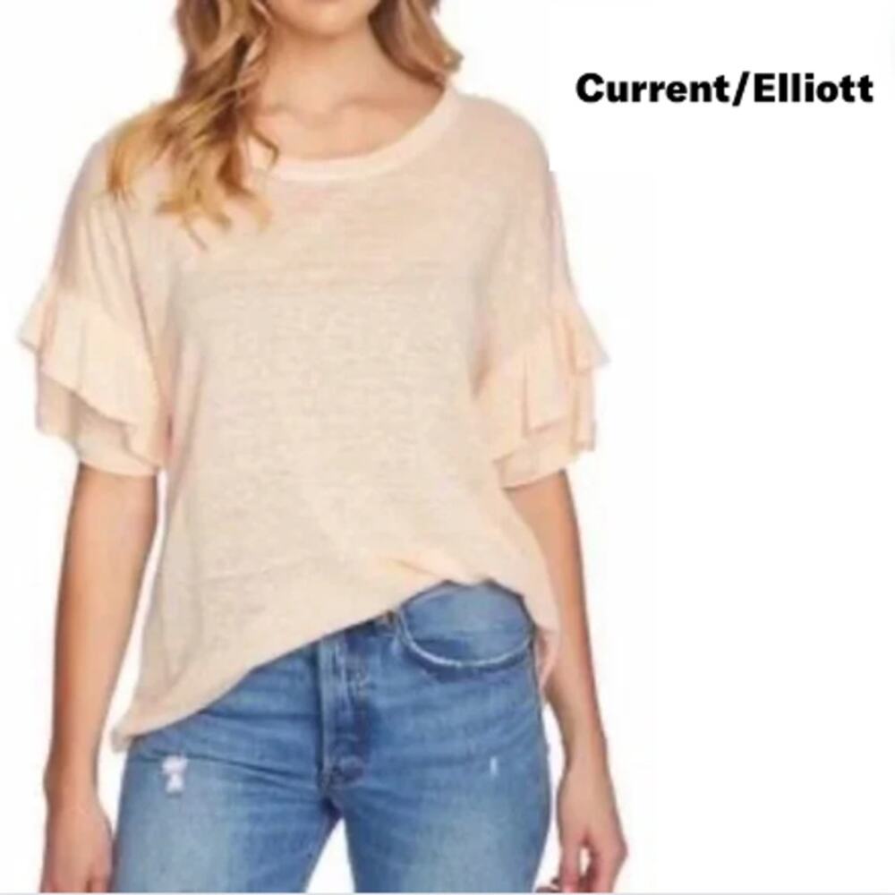 Current/Elliott raffled short sleeves Rose Dust - SIZE 3